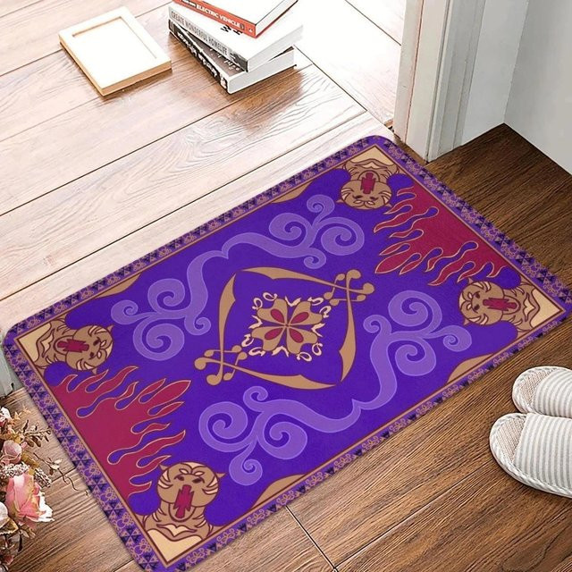 Lumi Home Aladdin Fußmatte aus Polyester in Violett, rutschfest und waschbar, B/T: 80 x 50 cm - Bild 1