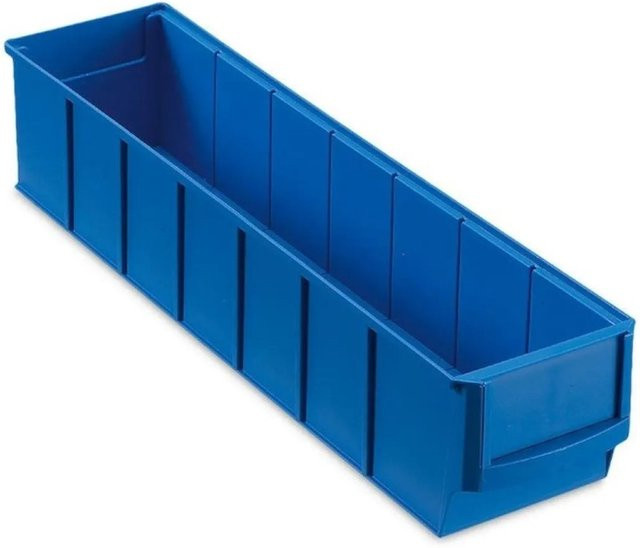 PROREGAL SparSet 10x Blaue Industriebox 400 S Sortimentskasten aus Kunststoff, H x B x T: 8,1 x 9,1 x 40 cm - Bild 1