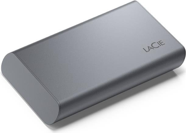 LaCie Mobile Secure STKH2000800 Externe SSD mit 2TB Speicher, USB-C USB 3.2 Gen 2, 256-Bit-AES Verschlüsselung, Space-Grau - Bild 1