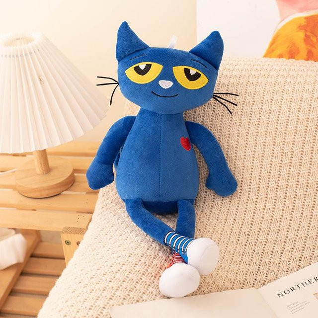 Yiran Health & Beauty Lachender Pete Katze Plüschtier, Blau, 40cm - Bild 1