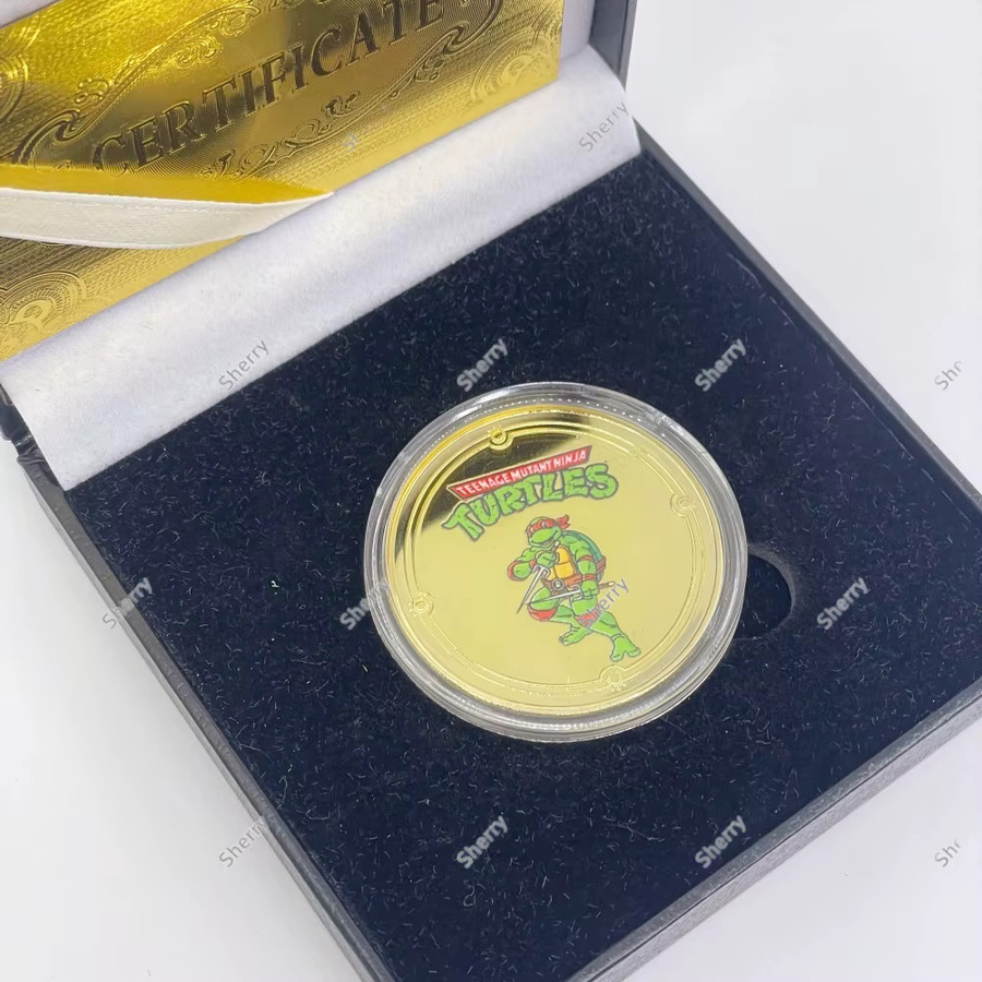 Bandai Teenage Mutant Ninja Turtles Gedenkmünzen, Metall, vergoldet - Bild 3