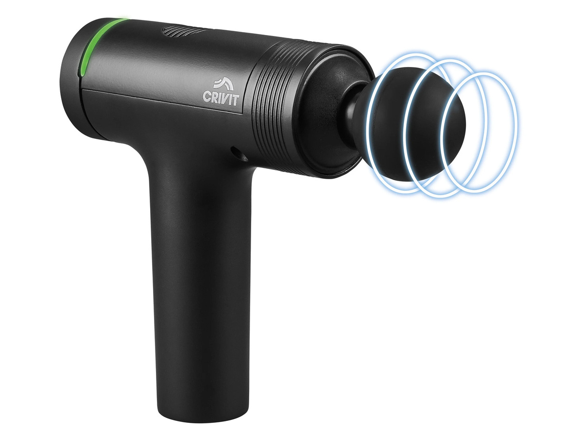 CRIVIT Massage Gun CMGB A1 / SOPMGB F5 in Schwarz mit 5 Aufsätzen - Bild 3