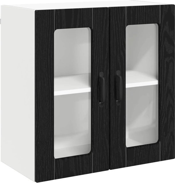 vidaXL Küchenschrank Lucca in Schwarzer Eiche mit Glastüren, B/H/T: 60 x 60 x 31 cm - Bild 1