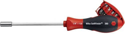 Wiha Werkstatt Bit-Schraubendreher mit magnetischem Bit-Magazin und 8 Bits, 1/4 Zoll (6,3 mm) - Bild 1