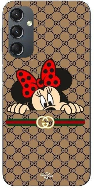 Maniacase Handyhülle für Samsung Galaxy A24 in Braun mit Minnie Gucci Design - Bild 1