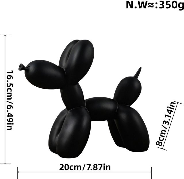 Yiran Furniture Ballonhunde Ornament aus Harz in modernem nordischem Design für Wohnzimmer und Schlafzimmer - Bild 1