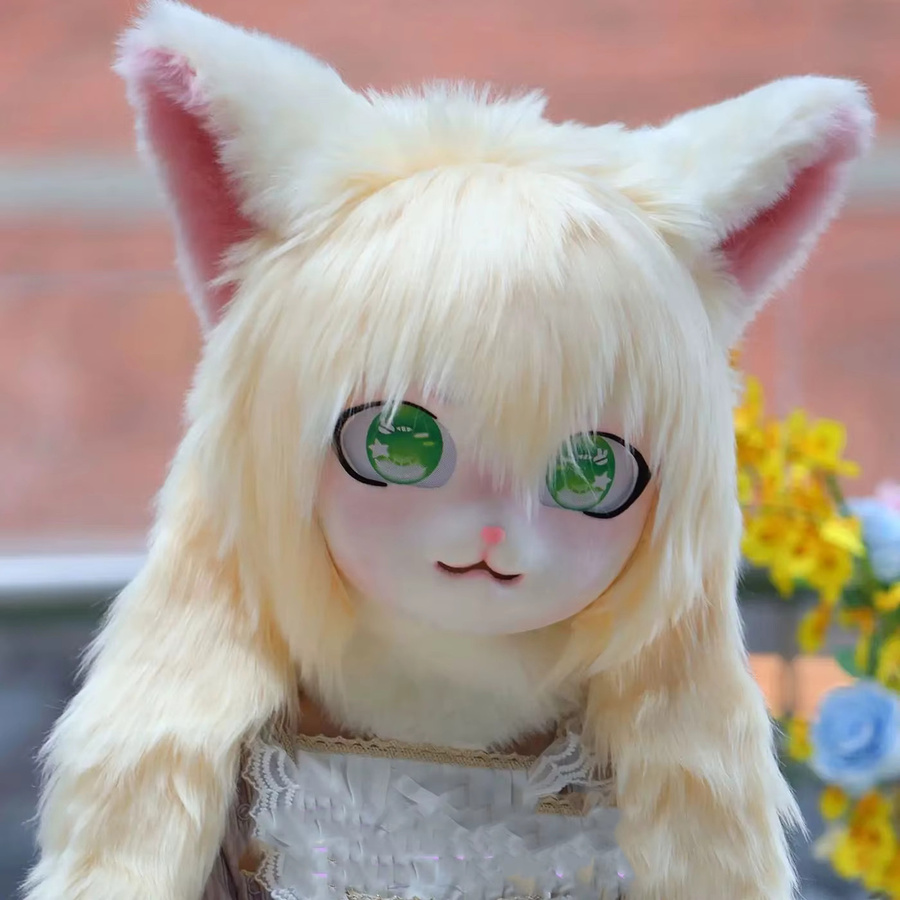 daliclown Kigurumi Fursuit Headset, Kaninchen Puppe, Katze Tier Puppe Kostüm, Plüsch / Textil - Bild 2
