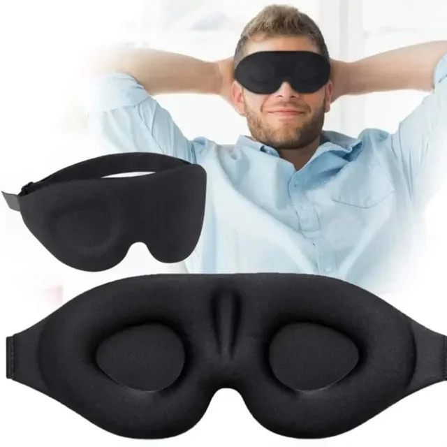 Schwarze 3D-Schlafmaske, Unisex - Bild 1