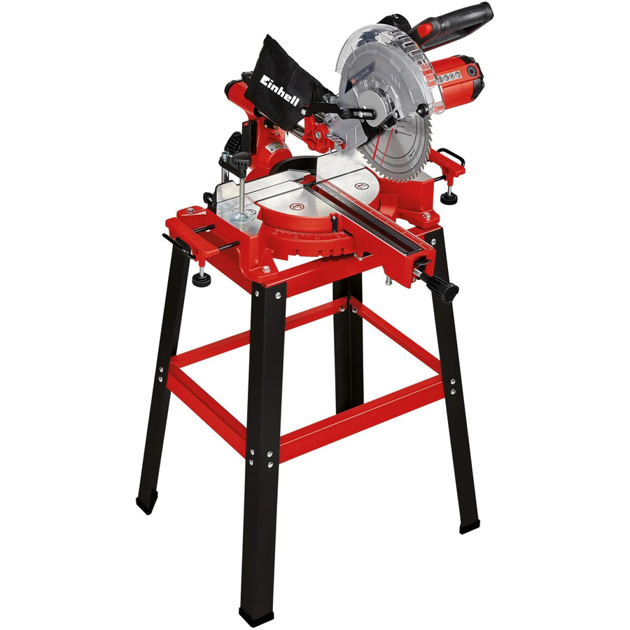 Einhell Zug-Kapp- und Gehrungssäge TC-SM 2531/2 U in Rot/Schwarz mit 1900W und 254mm Sägeblatt - Bild 2