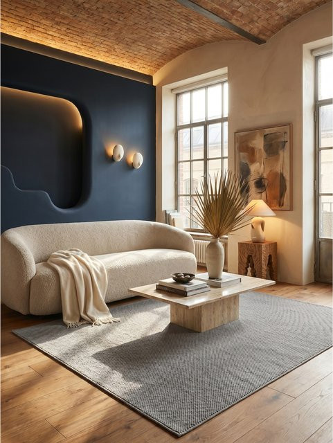Flachgewebe-Teppich Berber-Tradition von KADIMA DESIGN in Silber/Grau, B: 160 cm, T: 230 cm - Bild 1