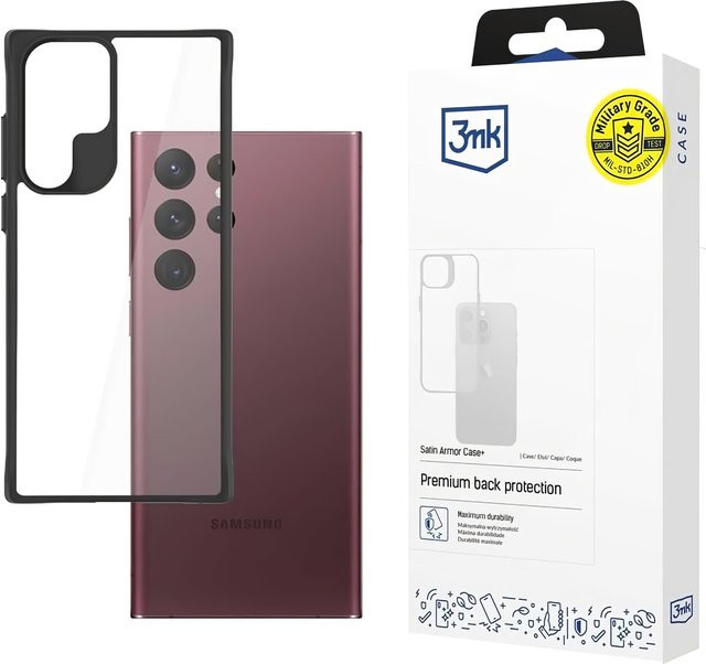 3MK Satin Armor Case+ Schutzhülle für Samsung Galaxy S22 Ultra 5G S908, Transparent - Bild 1