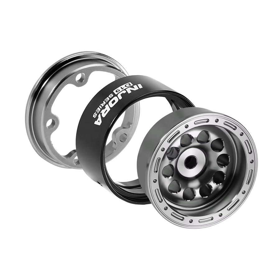 INJORA D19 0,7-Zoll-Aluminium-Beadlock-Räder für 1/30 Axial SCX30, Metall, Zubehör - Bild 3