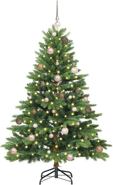vidaXL Künstlicher Weihnachtsbaum mit 150 warmweißen LEDs, Grün, Höhe: 150 cm - Bild 1