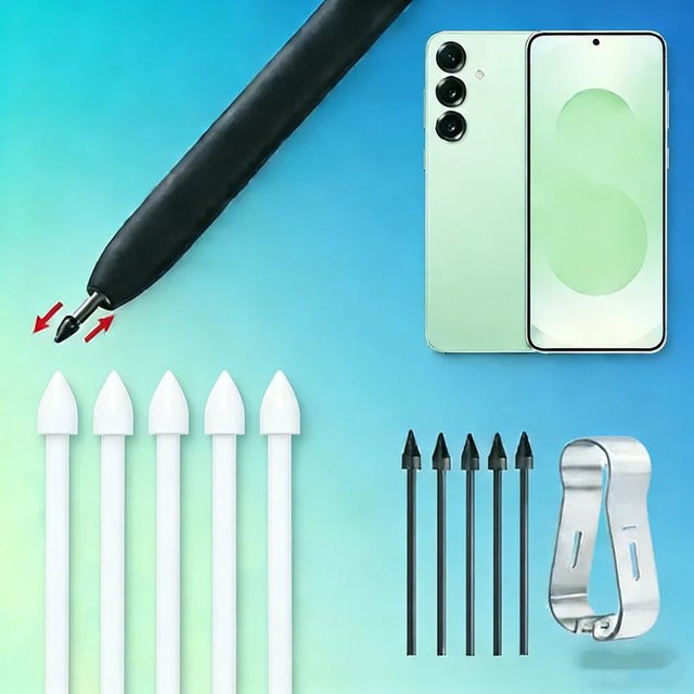 Samsung Ersatzspitzen für Galaxy Tab S6 Lite, S7, S8, S7 FE, S8+ und S8 Ultra Stylus Pen in Schwarz (1/2/3er-Set) - Bild 1