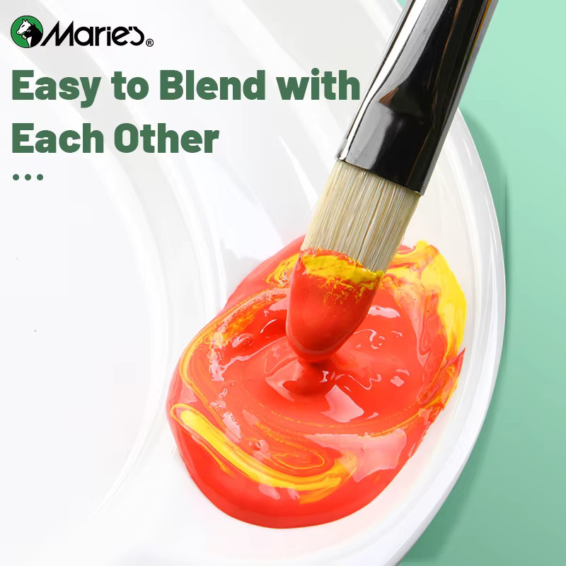 Marie's Gouache-Farbset mit 18 Farben und 1 Pinsel für Erwachsene, Multicolour, 5 ml pro Tube - Bild 2