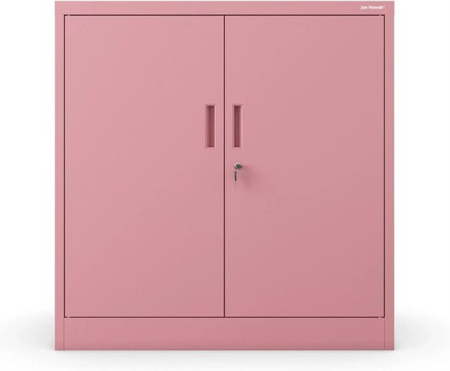 Jan Nowak Metallschrank BEATA Fresh Style Rosa, H: 93 cm, B: 90 cm, T: 40 cm - Bild 1