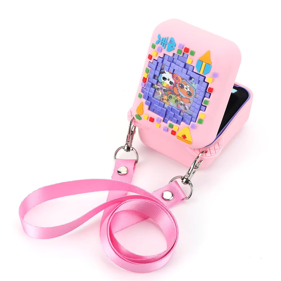 ALLOYSEED Silikon Schutzhülle für Bitzee Digital Pet Interaktives Virtuelles Spielzeug in Pink und Purple - Bild 2