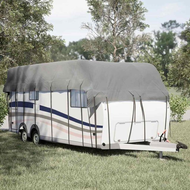 vidaXL Dachplane für Wohnwagen aus Vliesstoff, Grau, B/T: 700 x 300 cm - Bild 3