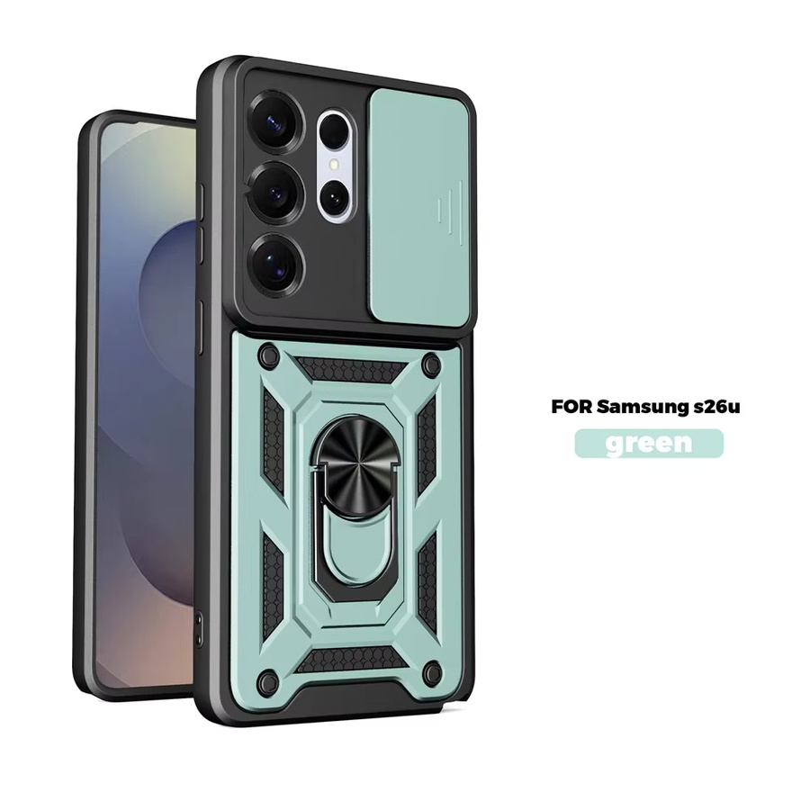 Samsung Galaxy S26 S25 S24 S23 Ultra Plus Schutzhülle mit magnetischem Ring-Ständer und Kameraschutz in Schwarz oder Silber - Bild 7