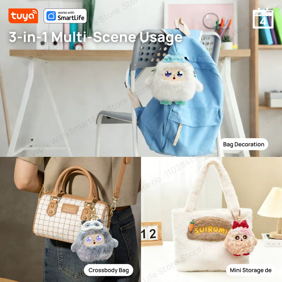 MIMI Rabbit Rainbow KI-Plüschtier Mystery Box, interaktives E-Haustier, mit LED-Augen und Tuya App - Bild 2