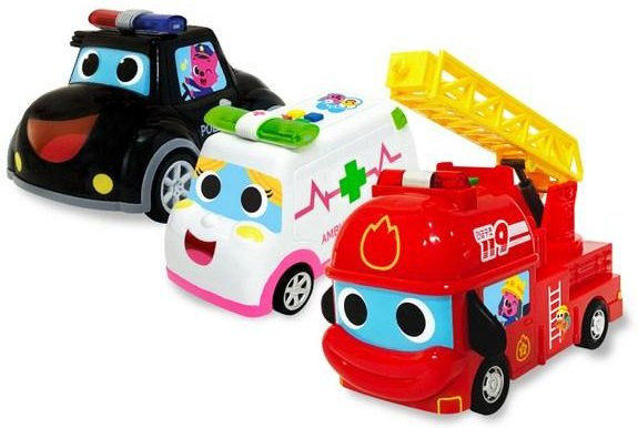 Pinkfong Rescue Car 3-teiliges Set gemischte Farben - Bild 1