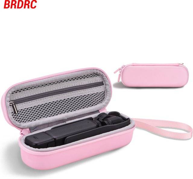 BRDRC Tragetasche für DJI Pocket 3 Kamera Zubehör Aufbewahrungstasche mit Karabiner in Rosa - Bild 1