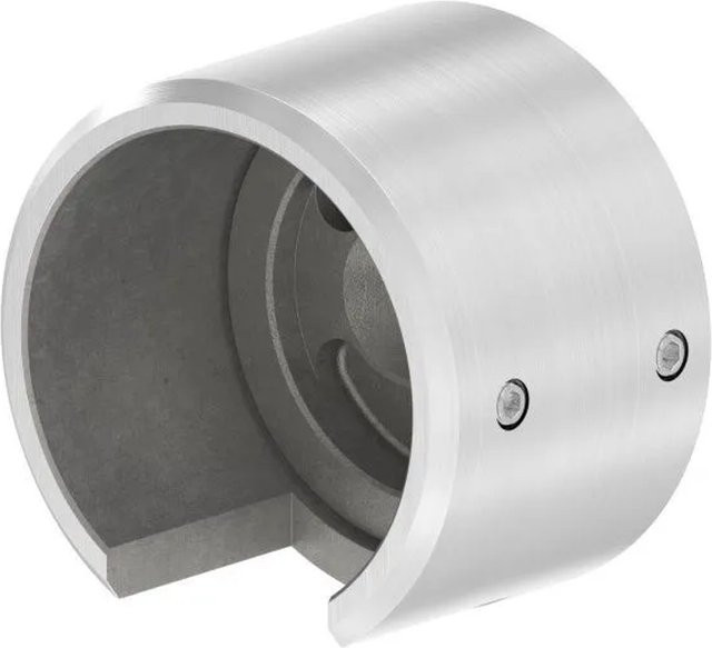 FeNau Wandbefestigung aus Edelstahl V4A für Rohr Ø 48,3 mm, Farbe: Silber, B/T/H: 180 x 180 x 140 mm, Ausführung: Rechts - Bild 1