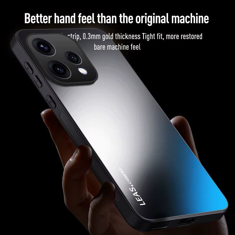 EUCAGR Luxus Frosted Handyhülle mit Standfunktion für OPPO Reno 15C und OPPO Reno 15 Pro in Schwarz - Bild 3