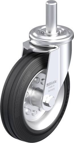 Blickle LEZ-VE 180R-22 Stahlblech-Lenkrolle in Schwarz-Grau mit 180 mm Rad-Durchmesser und 170 kg Tragfähigkeit - Bild 1