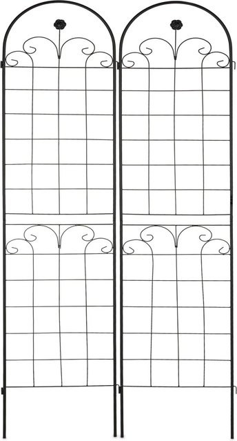 Relaxdays Rankgitter aus Eisen in Schwarz, 2er Set, Höhe: 180 cm, Breite: 50 cm, Tiefe: 1,5 cm - Bild 1