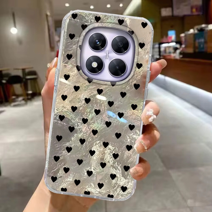 Handyhülle mit Herz-Design für Xiaomi Redmi Note und Redmi Serie in Schwarz und Transparent - Bild 2