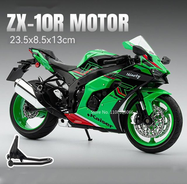Kawasaki ZX-10R Ninja H2R Motorräder Modellspielzeug, 1:9, Metall, ab 14 Jahren - Bild 1