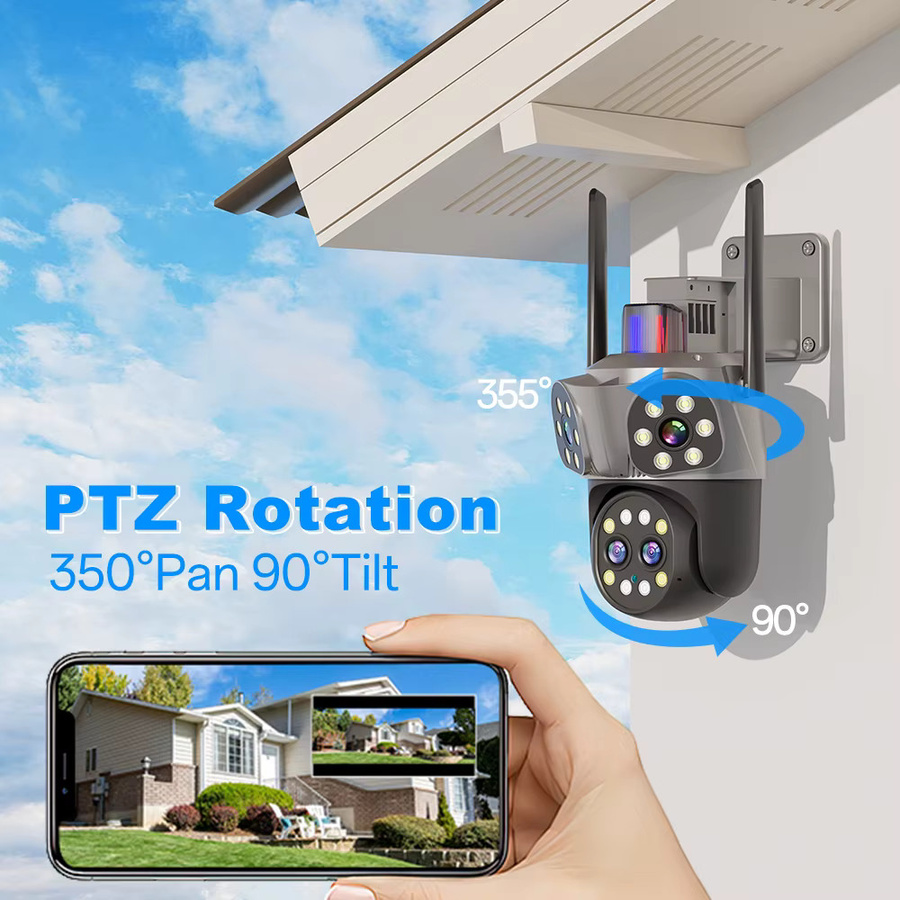 Carecam Pro 16MP HD WLAN PTZ Sicherheitskamera mit 10-fach Zoom, Auto-Tracking und Farbnachtsicht - Bild 4