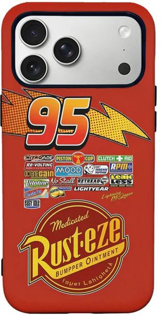 Potdemiel Cars L Lightning McQueen Handyhülle für iPhone 11 bis 17 Pro Max Plus, Farbe: Rot - Bild 1