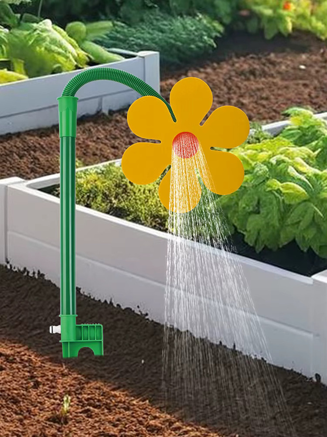 JOCESTYLE Gänseblümchen-Sprinkler 360 Grad rotierender Rasensprinkler in Weiß für die Gartenbewässerung - Bild 4