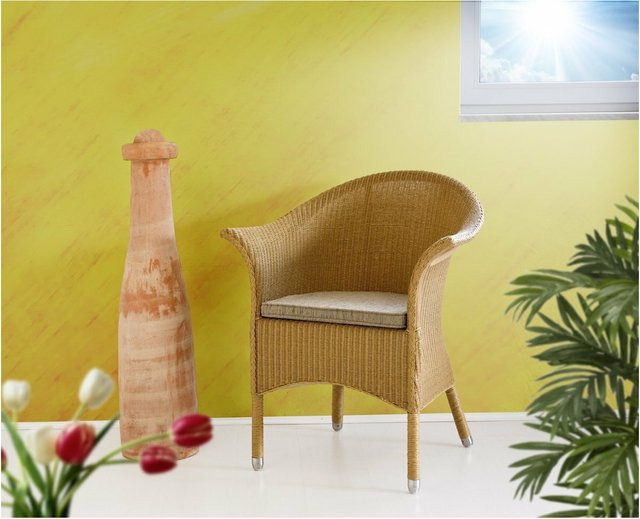 Sedex Charlotte Sessel aus Rattan mit Kissen in Beige - Bild 1