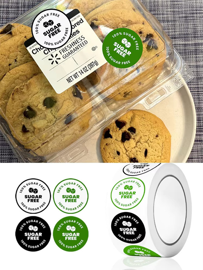 500 Stück Food Tips Aufkleber für Backen und Lebensmittel, 1 Rolle, Durchmesser: 2,5 cm - Bild 5