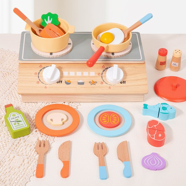 Tlewj Holz-Küchenspielzeug, Set, Bunt / Mehrfarbig - Bild 1