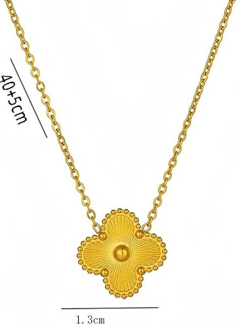 the BAY Schmuck-Set Halskette & Ohrringe, Kleeblatt, Gold, Edelstahl, Damen - Bild 1