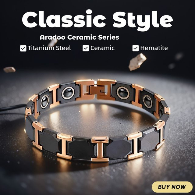 Aradoo Armband, Keramik, Titan, Stahl, Bicolor, Unisex - Bild 1