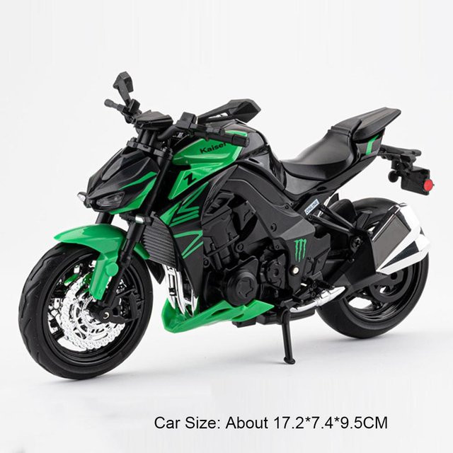 Linyi toy car Kawasaki Z1000 Zx-10R Motorrad Spielzeugmodell, 1:12, Musik und Licht, ab 14 Jahren - Bild 1