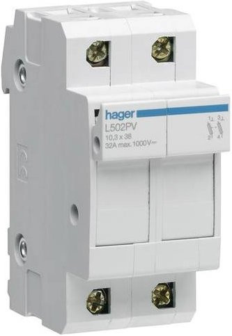 Hager L502PV Sicherungstrennschalter 2polig in Weiß - Bild 1