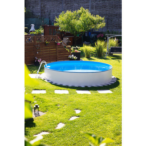 Steinbach Stahlwand-Pool Nuovo Rund in Weiß mit Durchmesser: 550 cm und Höhe: 120 cm - Bild 2