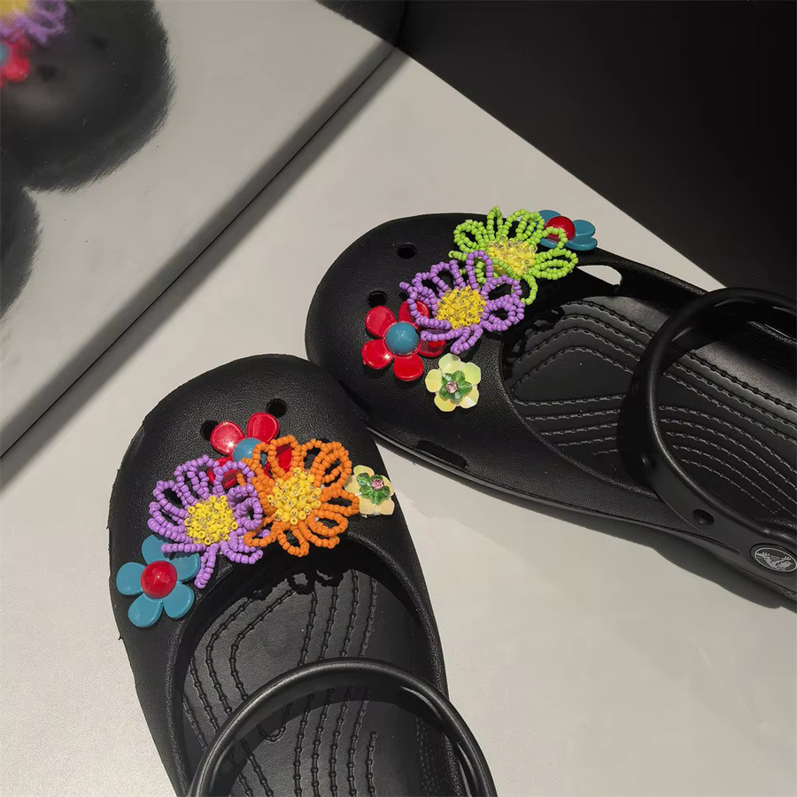 SMATLELF Perlen-Sonnenblumen-Schuh-Charms, Ballettschuh-Blumen-Set - Bild 2