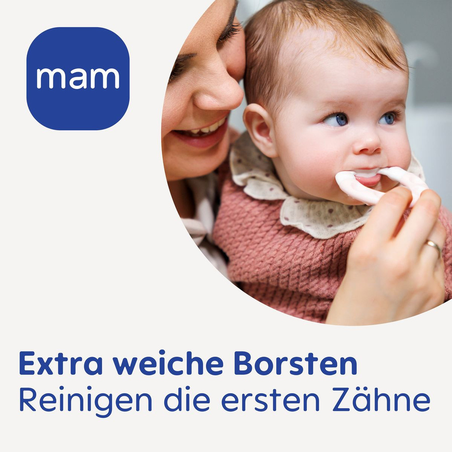 MAM Beißring Bite & Brush in Rosa, BPA-frei - Bild 2