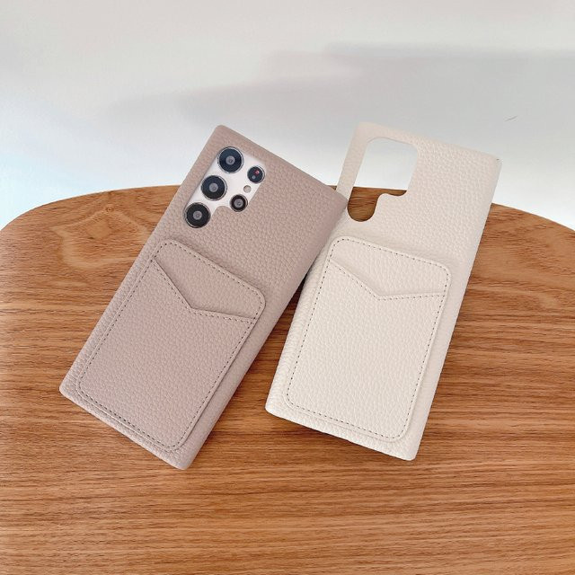 RUWANGAA Stoßfeste Handyhülle mit Kartenfach für Samsung S25 Ultra, S24 Ultra Plus, S23 und S22 in Weiß - Bild 1