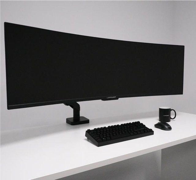 LC-Power LC-EQ-A49B Flachbildschirm-Tischhalterung für 49 Zoll in Schwarz mit 75x75 mm VESA-Standard - Bild 1