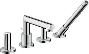 Hansgrohe Axor Uno Duschset für Badewanne mit 2-Griff-Armatur in gebürstetem Nickel - Bild 1