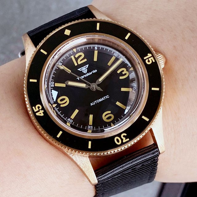 Tandorio Automatik Taucheruhr, Bronze, 40mm, Herren, Saphirglas, 20 ATM - Bild 1