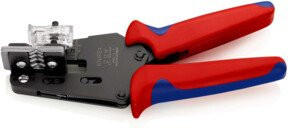 Knipex Präzisions-Abisolierzange 12 12 10 mit Formmessern und Mehrkomponenten-Hüllen in brüniert, Multicolor, Länge: 195 mm - Bild 1
